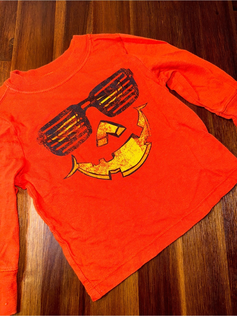 Old Navy Baby Halloween Pumpkin Graphic Long Sleeve Shirt 12–18M - Picture 2 of 8